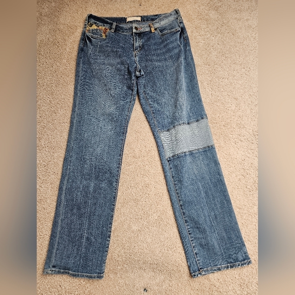 Sundance Tapestry Boho Jean Women's size 29 Low Rise Straight Leg Jean 30" L - Picture 3 of 11